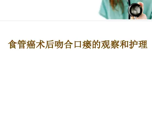 (医学课件)食管术后吻合口瘘的观察及护理PPT幻灯片