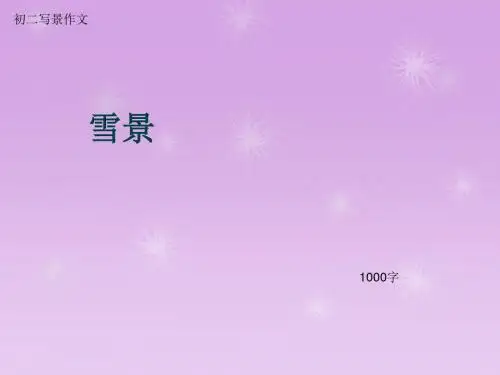 初二写景作文《雪景》1000字(总10页PPT)