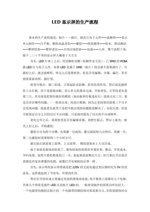 006 LED显示屏的生产流程