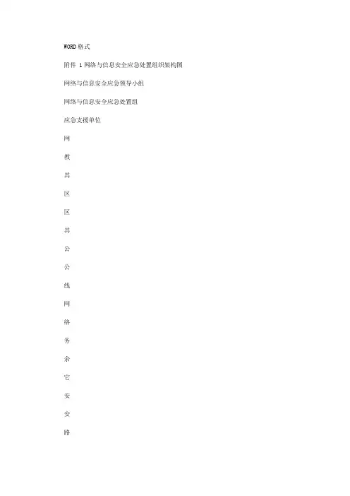 2020年网络以及信息安全应急处置组织架构图