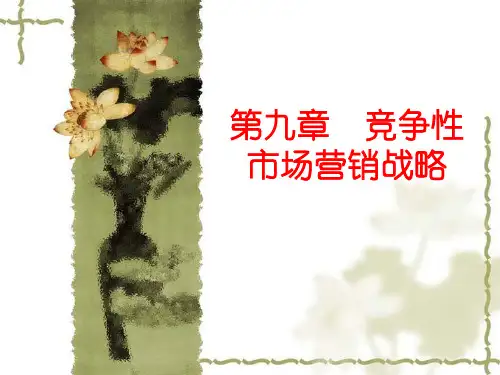 第九章竞争性市场营销战略