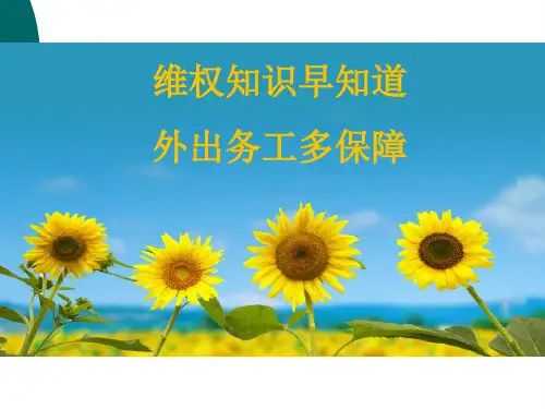 农民工维权知识宣传课件