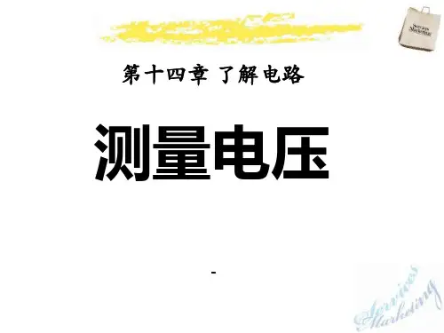 202X沪科版物理九年级第14章第5节《测量电压》(第1课时)课件
