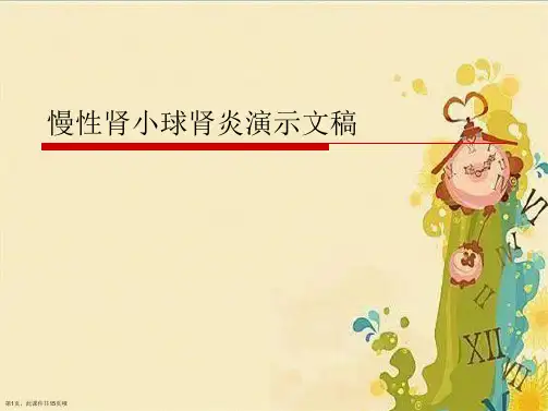 慢性肾小球肾炎演示文稿