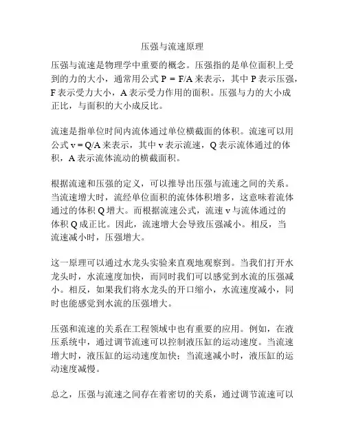 压强与流速原理