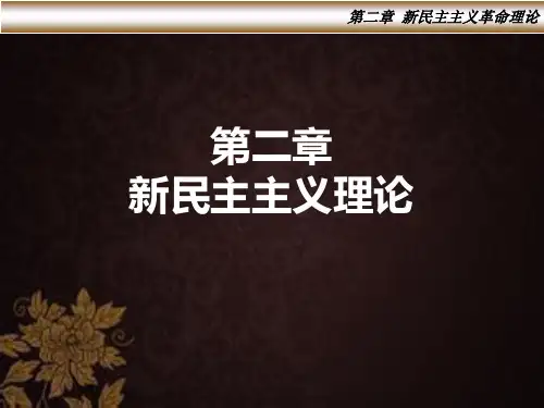 新民主主义革命理论 PPT课件