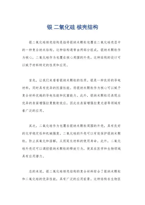 银 二氧化硅 核壳结构