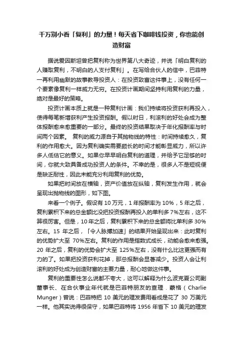 千万别小看「复利」的力量！每天省下咖啡钱投资，你也能创造财富