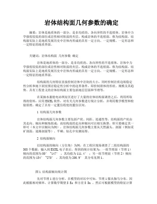 岩体结构面几何参数的确定