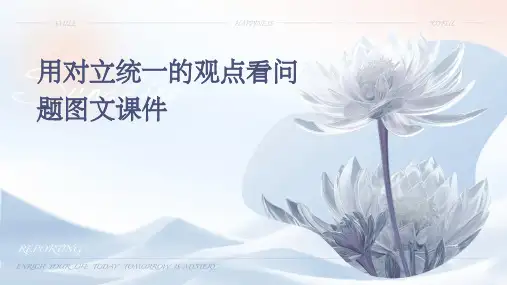 用对立统一的观点看问题图文课件PPT