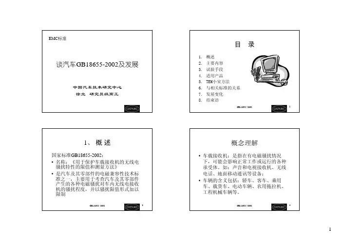 汽车电磁兼容性——GB18655-2002发展