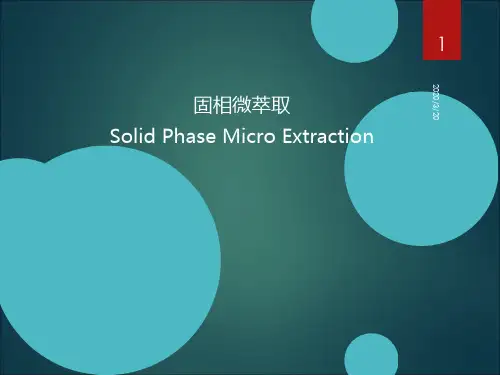 固相微萃取综述PPT课件