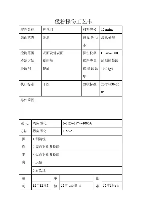磁粉实验报告