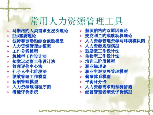 常用人力资源管理工具