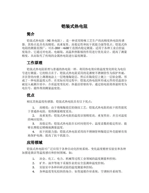 铠装式热电阻