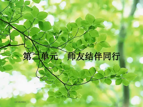 八年级政治上册 第二单元 师友结伴同行 第三课 同侪携手共进 第1框 同学 朋友课件 