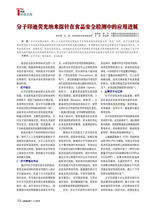 分子印迹荧光纳米探针在食品安全检测中的应用进展