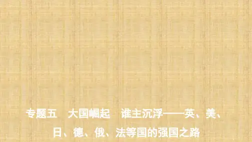 河北中考历史专题突破 专题五 大国崛起 谁主沉浮——英、美、日、德、俄、法等国的强国之路