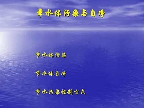 水体污染与自净培训资料(ppt25张)