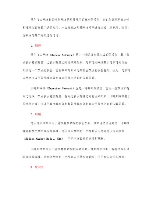 马尔可夫网络与贝叶斯网络的比较(Ⅲ)