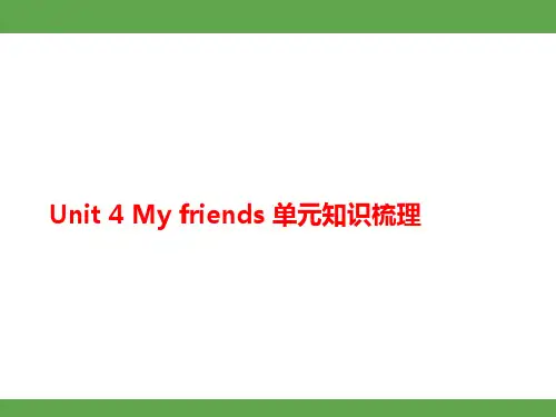 Unit 4 My friends 单元知识梳理课件)冀教版(2024)英语三年级上册