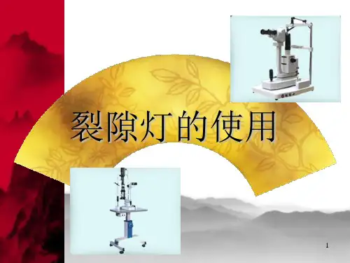 裂隙灯的使用PPT课件