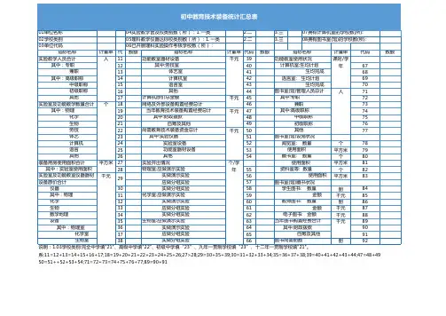 学校初中教育技术装备统计汇总表excel模板