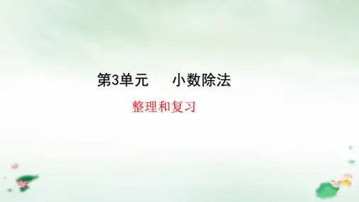 五年级上册3小数除法——整理和复习(19张PPT)人教版