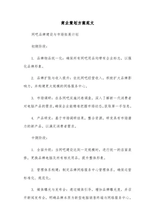 商业策划方案范文（五篇）