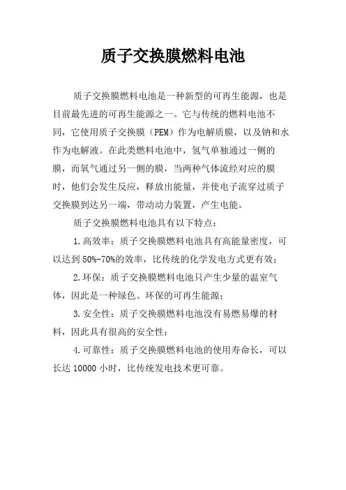 质子交换膜燃料电池