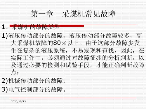 采煤机常见故障及排除PPT课件