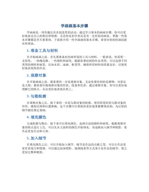 学画画基本步骤