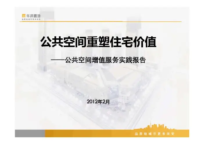 公共空间及地下车库增值服务实践报告