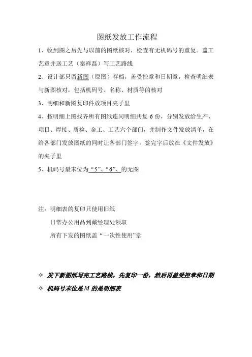 图纸发放工作流程