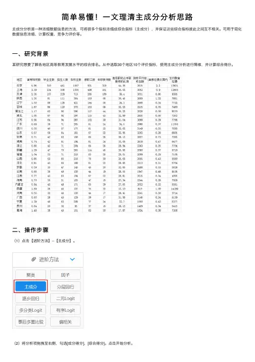 简单易懂!一文理清主成分分析思路