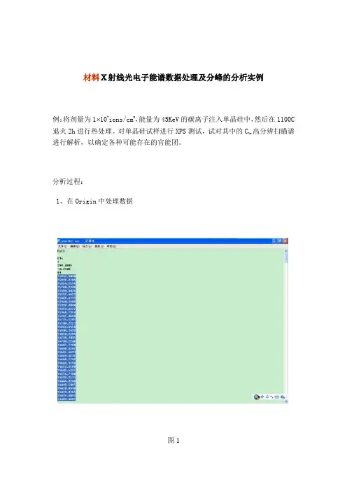 [XPS]分峰的分析实例
