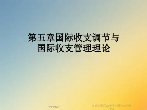 第五章国际收支调节与国际收支管理理论