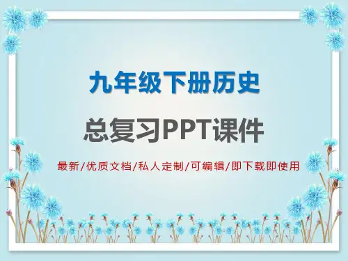 九年级下册世界历史总复习知识点思维导图-第六单元
