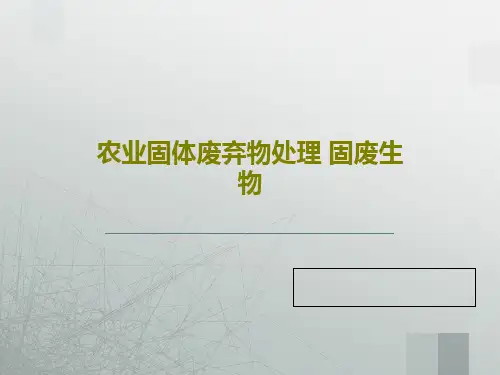 农业固体废弃物处理 固废生物45页PPT