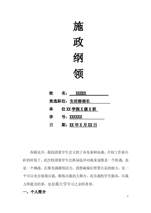 施政纲领——精选推荐