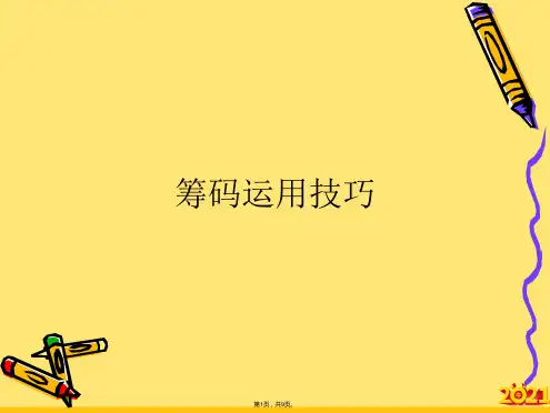 筹码运用技巧(“套牢”文档)共9张