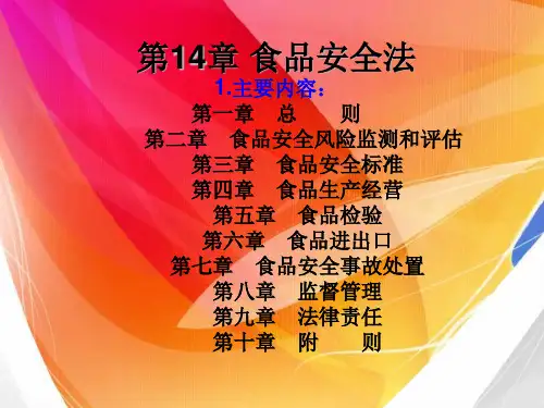 《食品安全法》PPT课件
