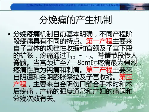 分娩镇痛应用和医疗护理
