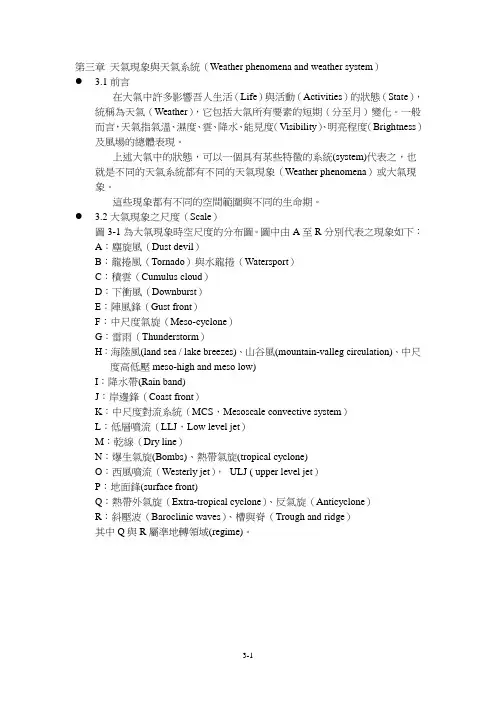 天气现象与天气系统Weatherphenomenaandweathersystem