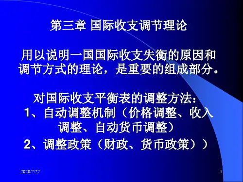 第三章国际收支调节理论.ppt
