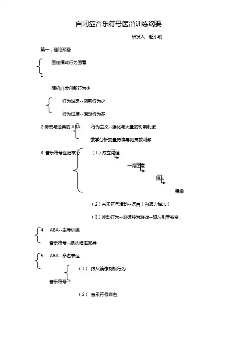 赵小明自闭症训练与音乐符号医治纲要
