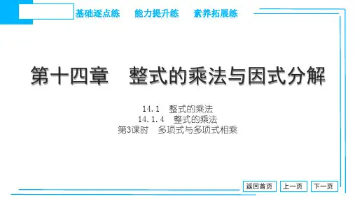  整式的乘法 第3课时 多项式与多项式相乘课件-2023-2024学年人教版数学八年级上册