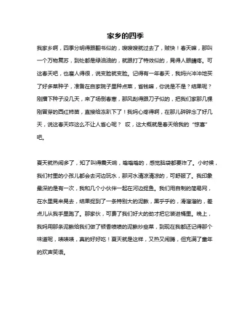 作文《家乡的四季》