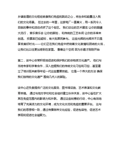 乡镇街道综合性文化服务中心工作总结