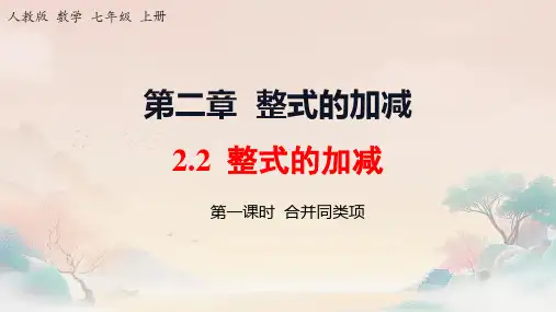 2.2.1合并同类项  课件 2023—-2024学年人教版数学七年级上册